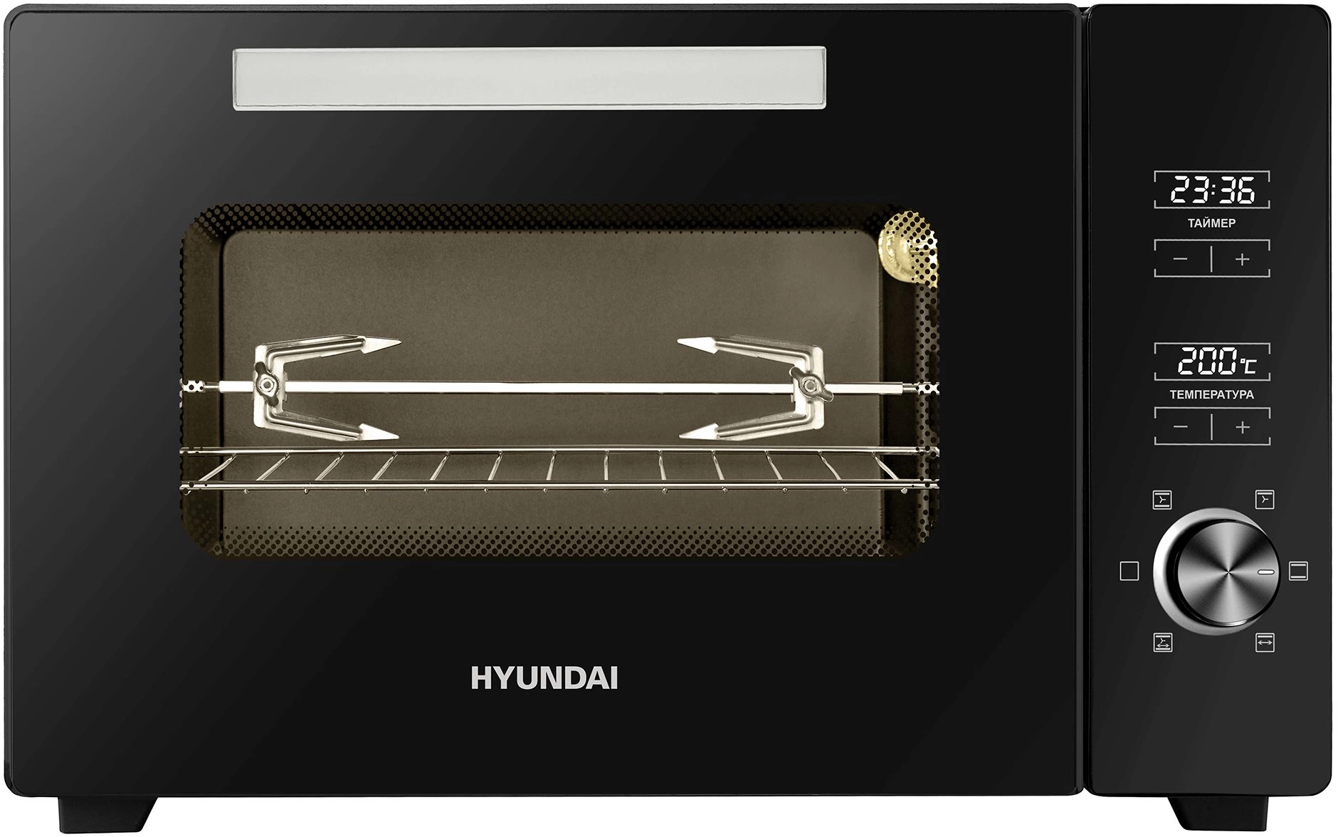 Мини-печь Hyundai MIO-HY100 1.8 кВт, черный