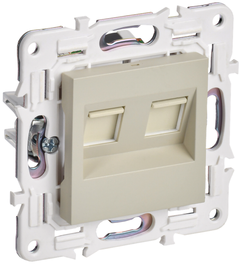 

Розетка RJ-45 скрытый монтаж категория 5e, IP20, бежевый, IEK SKANDY SK-K03B (SK-K20-1-K10), SK-K03B