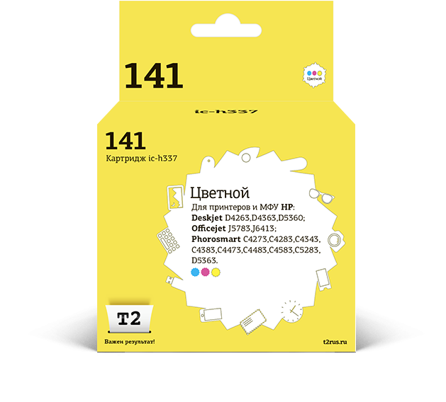 

Картридж струйный T2 IC-H337 (№141/CB337HE), цветной, совместимый, для HP DJ D4263/D5360/OJ J5783/J6413/C4273