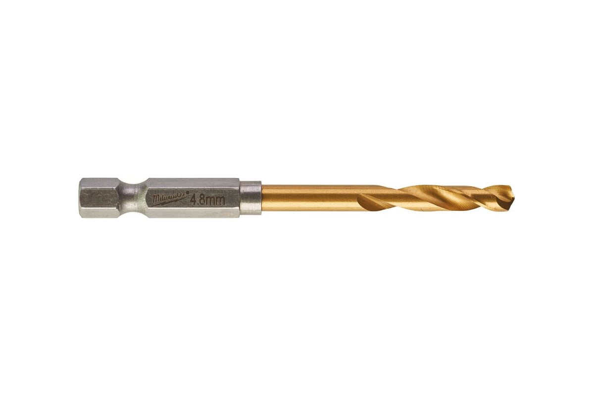 

Сверло ⌀4.8 мм x 78 мм/29 мм, HSS-TiN, по металлу, Milwaukee RedHex, 1 шт. (48894711)