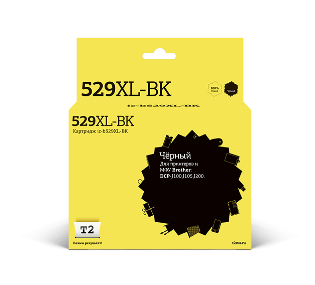 

Картридж T2 IC-B529XL-BK для Brother DCP-J100/J105/J200, черный, с чипом
