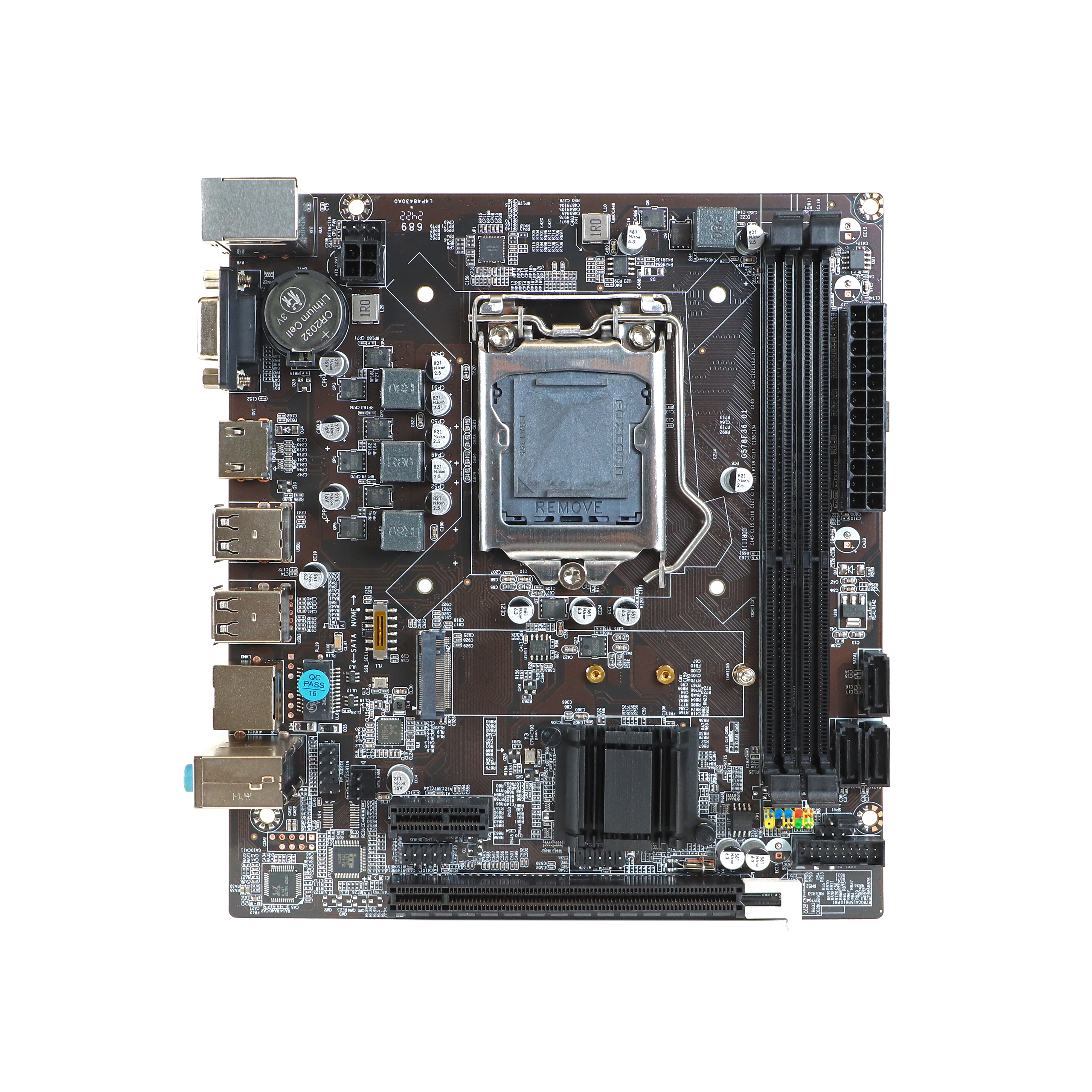 

Материнская плата BaseTech H61M, Socket1155, Intel H61, 2xDDR3, PCI-Ex16, 3SATA2, 5.1-ch, GLAN, VGA, HDMI, mATX, Retail, H61M