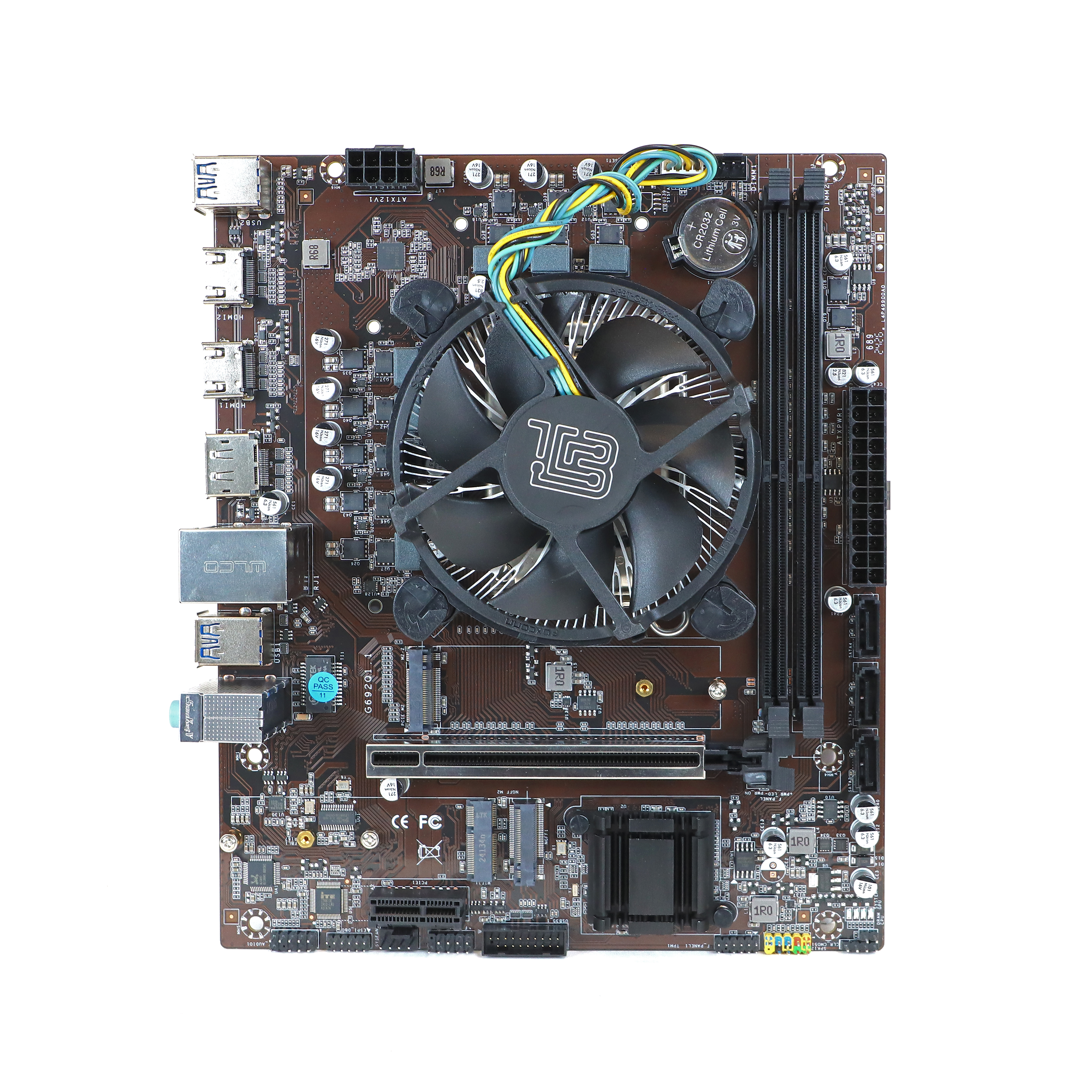 

Материнская плата с процессором и кулером BaseTech H610M, Socket1700, Intel Core i5-12400, Intel H610, 2xDDR4, PCI-Ex16, 3SATA3, 5.1-ch, GLAN, 6 USB 3.2, HDMI, DP, mATX, Retail, H610M