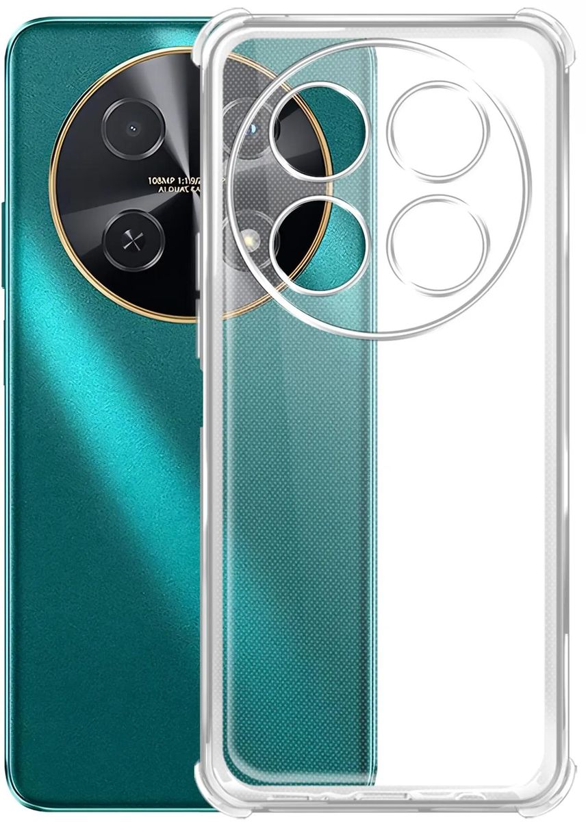 

Чехол-накладка BoraSCO для смартфона Huawei Nova 12i, силикон, прозрачный (73427)