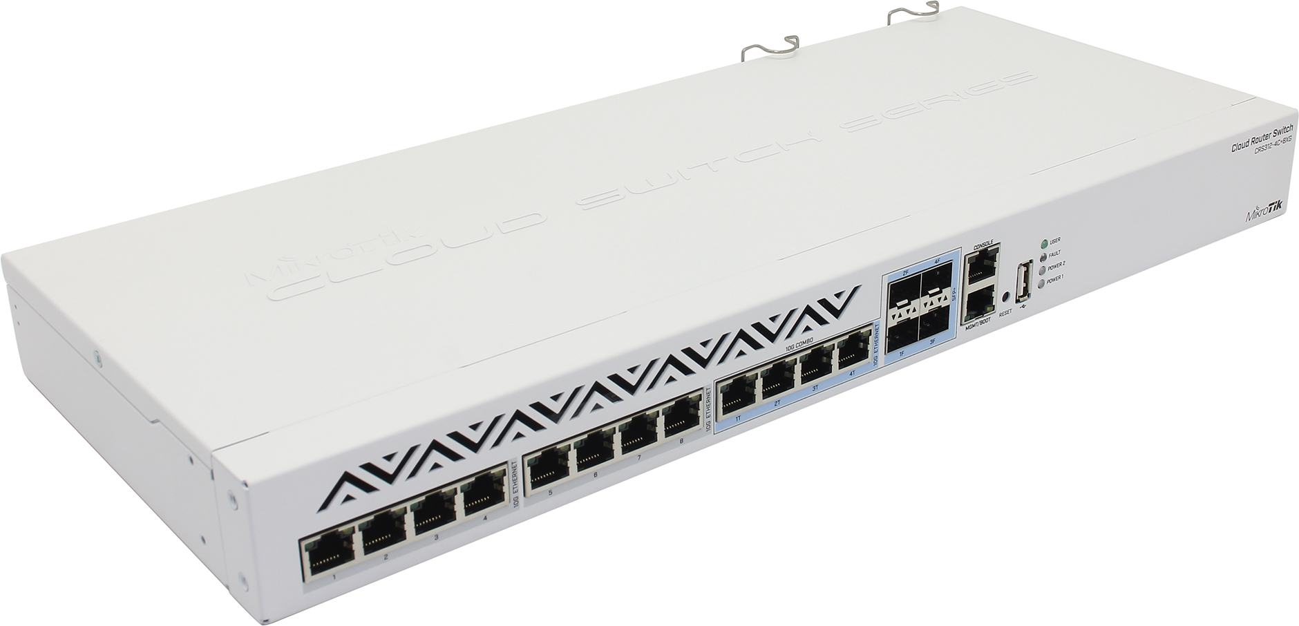 

Коммутатор MikroTik Cloud Router Switch 312-4C+8XG-RM, управляемый, кол-во портов: 8x10 Гбит/с, кол-во SFP/uplink: combo RJ-45/SFP+ 4x10 Гбит/с, установка в стойку (CRS312-4C+8XG-RM), 312-4C+8XG-RM