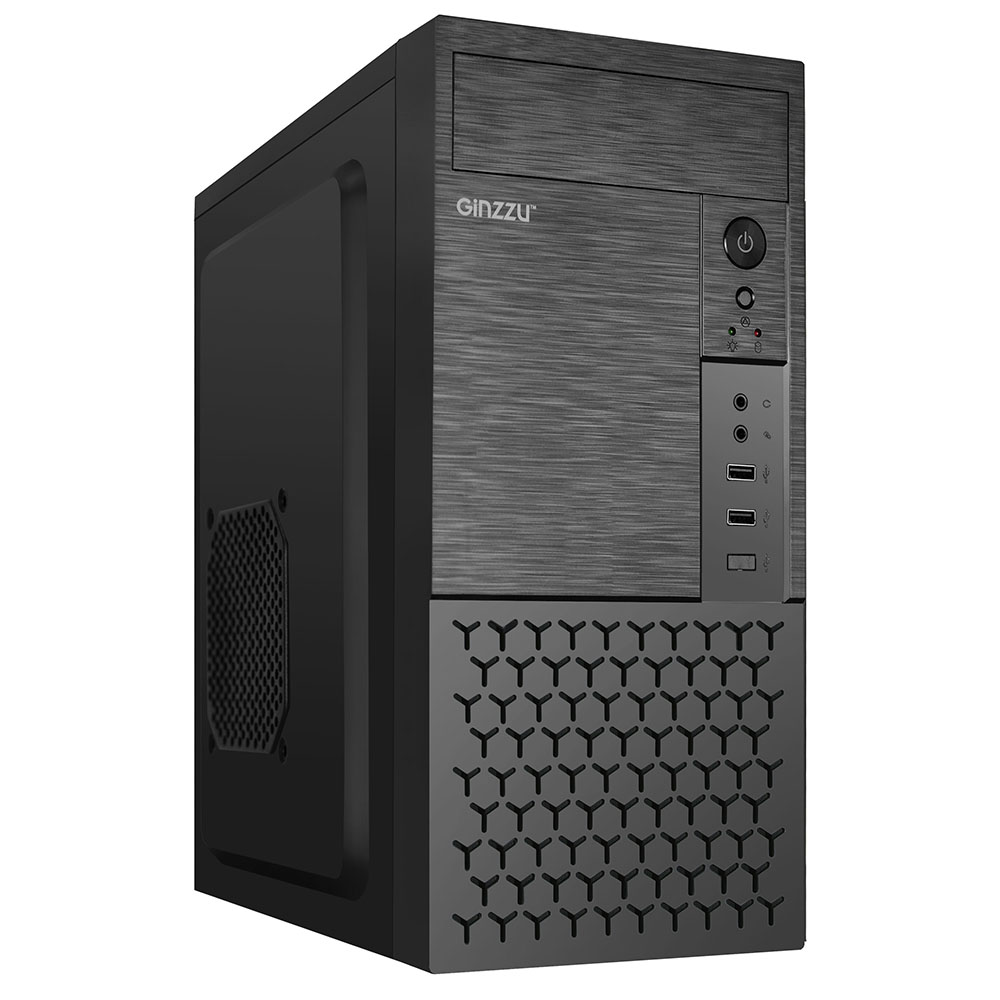 

Корпус Ginzzu B410, mATX, Mini-Tower, черный, без БП (B410), B410
