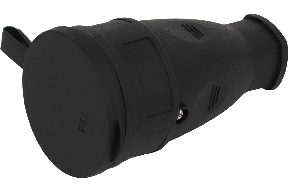 

Розетка ЭРА RX10-B-IP44, переносная, однопостовая, с з/к, с крышкой, 16А, в сборе, IP44, каучуковая, черный, 1 шт. (Б0055418), RX10-B-IP44