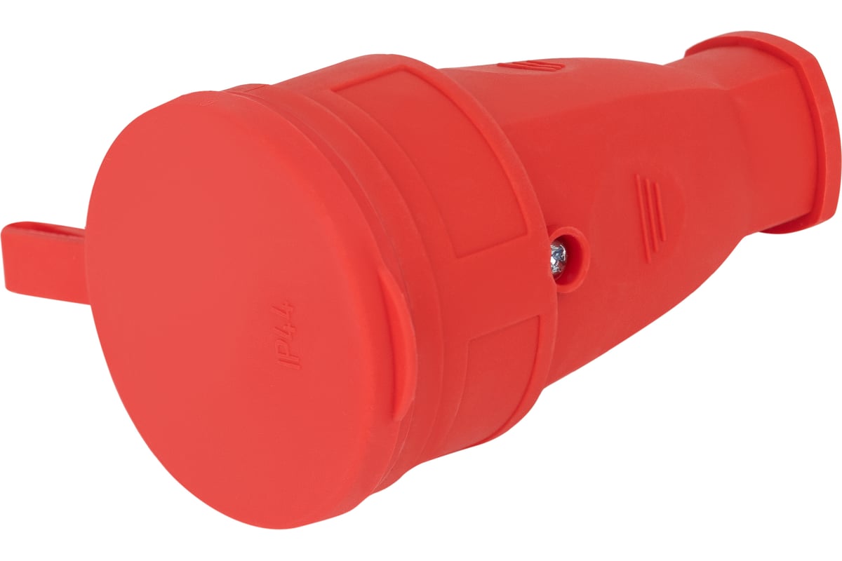 

Розетка ЭРА RX10-R-IP44, переносная, однопостовая, с з/к, с крышкой, 16А, в сборе, IP44, каучуковая, красный, 1 шт. (Б0055419), RX10-R-IP44