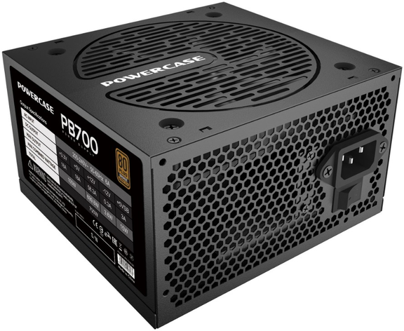 

Блок питания 700 Вт ATX Powercase PB700, 120 мм, 80 Plus Bronze, Retail (PS-700B-DC), PB700