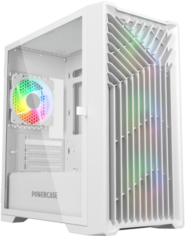 Корпус PowerCase Mistral Micro X4W, mATX, Mini-Tower, USB 3.0, RGB подсветка, белый, без БП (CMMXW-L4)