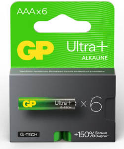 

Батарейка GP 24AUPA21-2CRB6, AAA (LR03), 1.5V, 6 шт. (4891199222696)