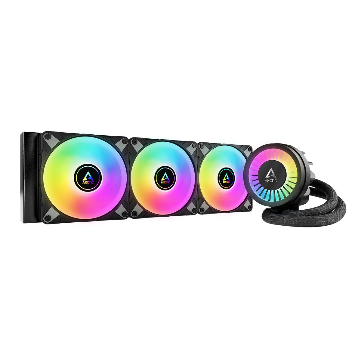 

Жидкостное охлаждение Arctic Cooling Liquid Freezer III-360 A-RGB Black для Socket/1700/1851/AM5/AM4, 3x120 мм, ARGB, черный (ACFRE00144A), Liquid Freezer III-360 A-RGB Black