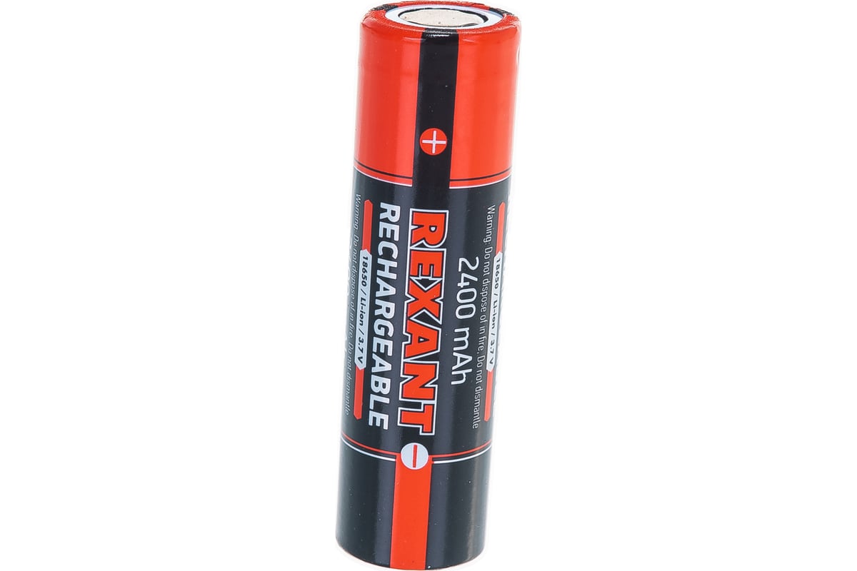 

Аккумулятор Rexant, 18650, 3.7V 2.4 А·ч, 2 шт. (30-2010-05)