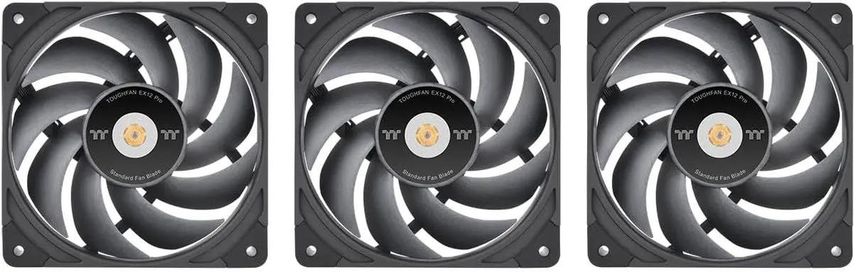 

Комплект вентиляторов Thermaltake TOUGHFAN EX14 Pro, 140 мм, 2000rpm, 34.1 дБ, 4-pin, 3шт, черный (CL-F172-PL14BL-A), EX14 Pro