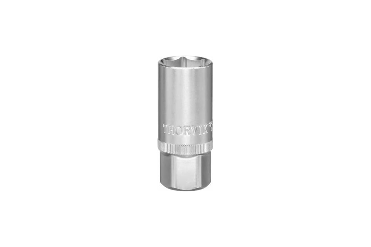 

Головка торцевая Thorvik свечная S2S3116, глубокая, шестигранная, 1.6 см, 3/8" (054334), S2S3116