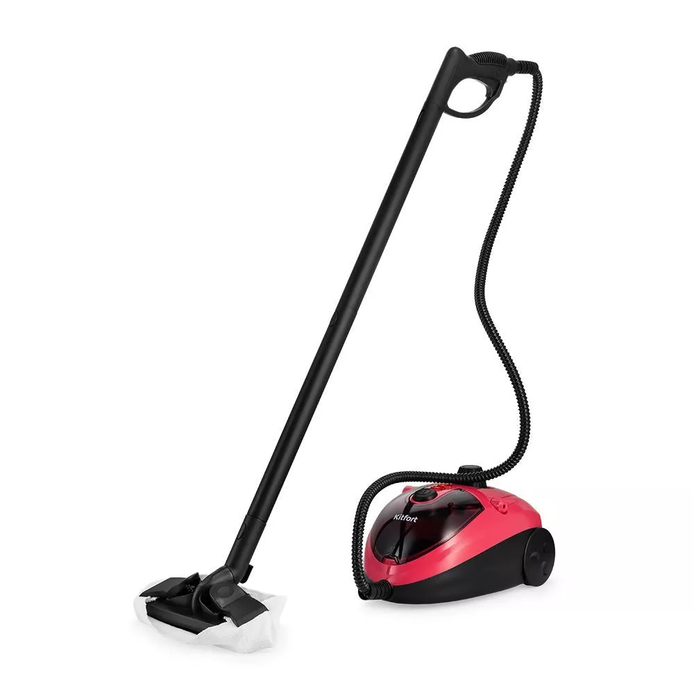 

Пароочиститель Kitfort КТ-9218 1.5 кВт, черный/красный (КТ-9218), КТ-9218