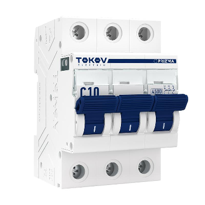 

Выключатель автоматический TOKOV ELECTRIC трехполюсный (3P/3П) 10А C 4.5кА (TKE-PZ45-MCBI-3-10-C)