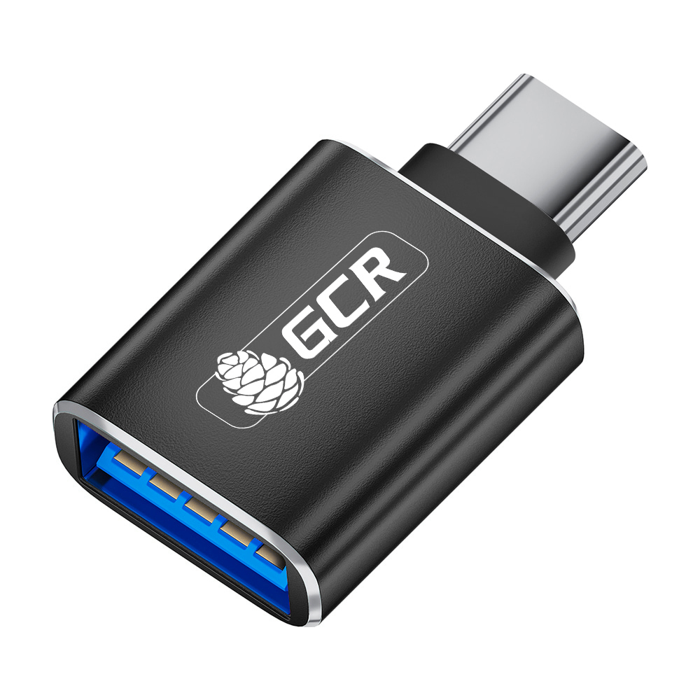 

Переходник (адаптер) USB 3.0 Type-C(m)-USB 3.0(Af), OTG, 3А, черный, Greenconnect GCR-UC3AF (GCR-52299), GCR-UC3AF