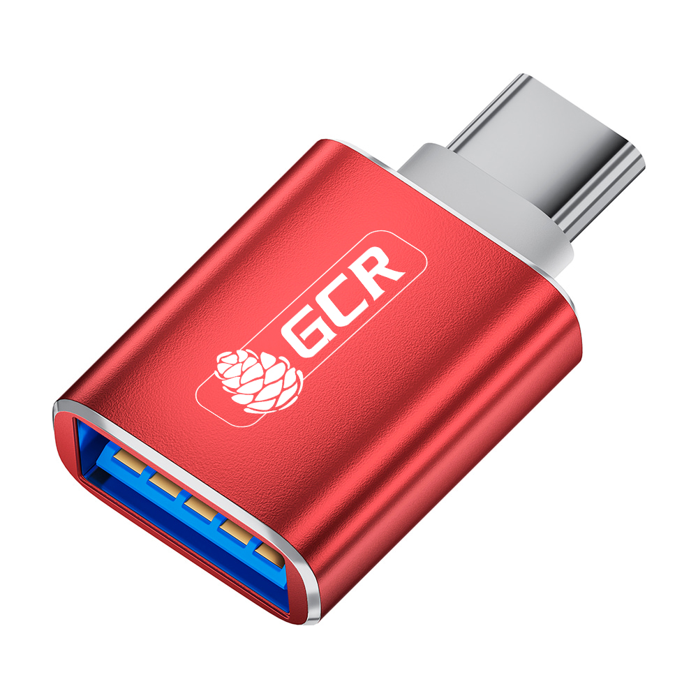 

Переходник (адаптер) USB 3.0 Type-C(m)-USB 3.0(Af), OTG, 3А, красный, Greenconnect GCR-UC3AF (GCR-52298), GCR-UC3AF