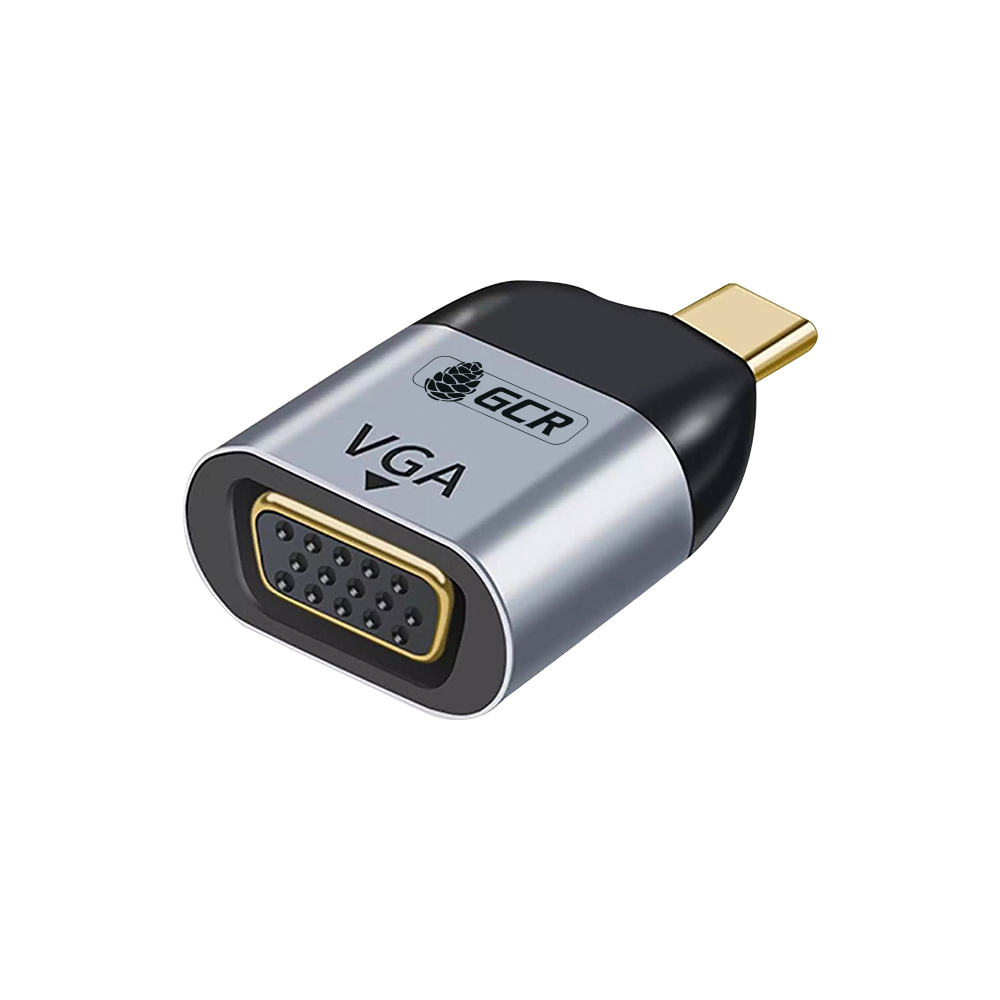 

Переходник (адаптер) USB 3.1 Type-C(M)-VGA(15F), серый Greenconnect GCR-UTCV1 (GCR-53392), GCR-UTCV1