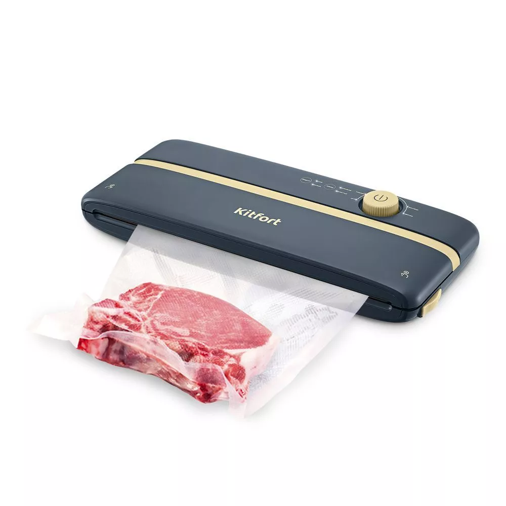 

Вакуумный упаковщик Kitfort КТ-1546, 110 Вт, черный/золотистый (КТ-1546), КТ-1546