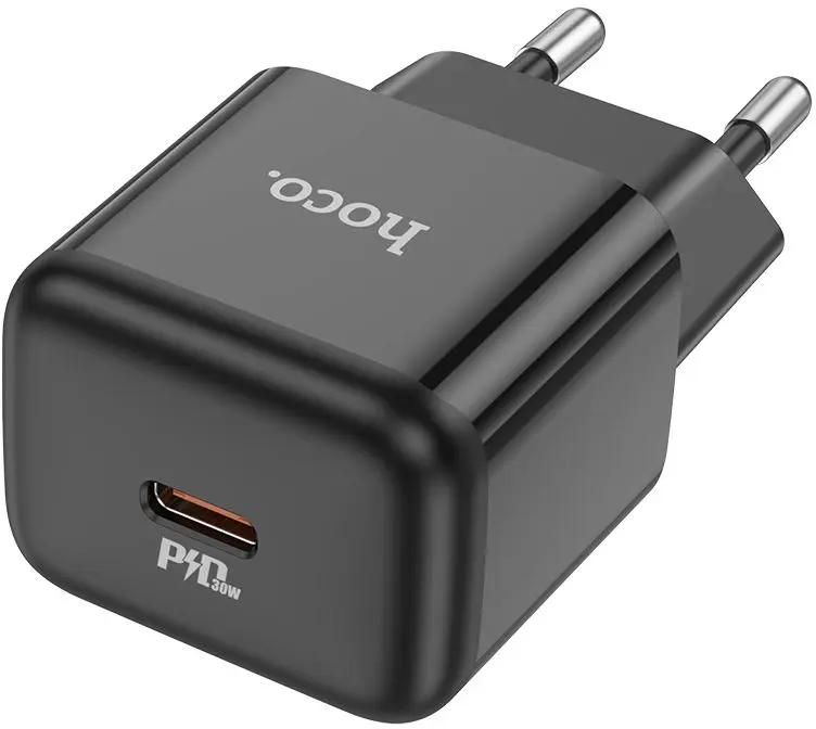 

Сетевое зарядное устройство Hoco N32 Glory 30 Вт, EU, USB type-C, Quick Charge, PD, черный (N32 GLORY BLACK), N32 Glory