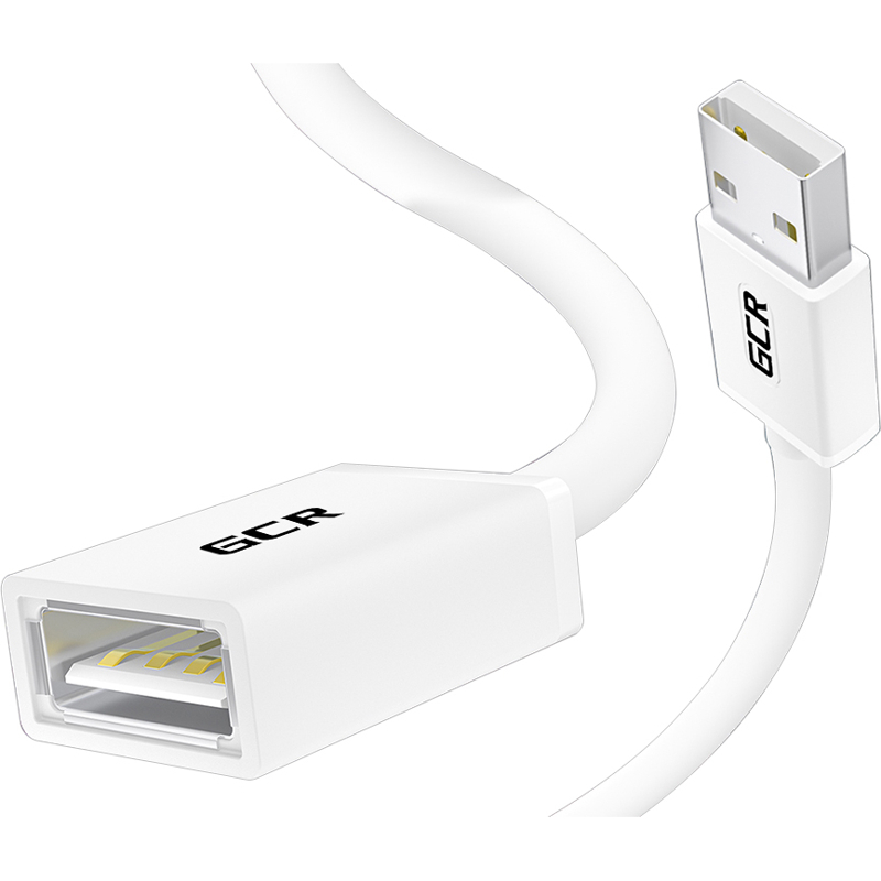 

Кабель-удлинитель USB 2.0(Am)-USB 2.0(Af), экранированный, 1.8 м, белый, Greenconnect GCR-UEC5 (GCR-51093), GCR-UEC5
