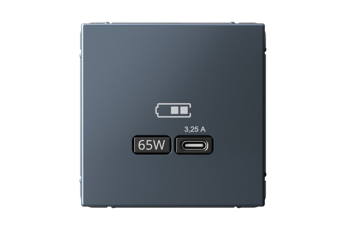 

Розетка Systeme Electric AartGallery, USB-C, 3.25А, 65 Вт, механизм с накладкой, грифель (GAL000727)