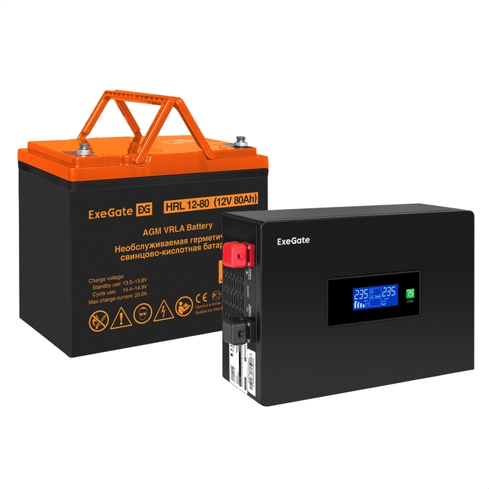 

Инвертор ExeGate IdealSine SR-1000/HRL 12-80 (12В, 80Ач) , 1000 В·А, 1 кВт, EURO, розеток - 2, черный (EX297416RUS) (в комплекте внешний аккумулятор), IdealSine SR-1000/HRL 12-80 (12В, 80Ач)