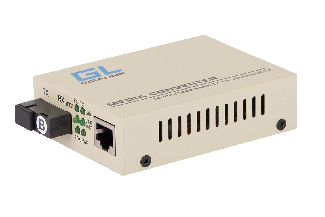Медиаконвертер Nikomax (Gigalink), RJ-45x1 Гбит/с, SCx1 Гбит/с, SM, Tx:1550, Rx:1310, 20км, (GL-MC-UTPF-SC1G-18SM-1550-N) б/у, после ремонта, следы эксплуатации, комплект полный