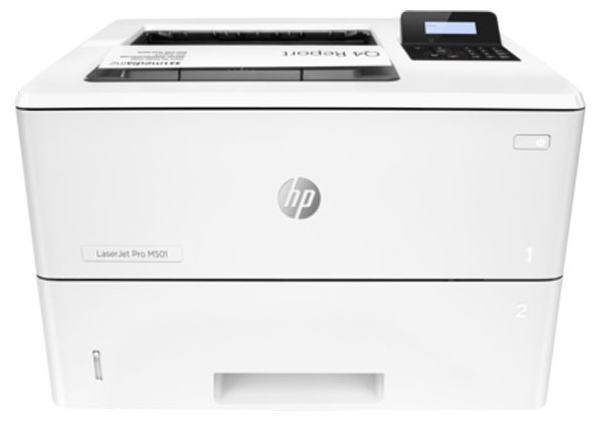 Принтер лазерный HP LaserJet Pro M501dn, A4, ч/б, 43стр/мин (A4 ч/б), 600x600dpi, дуплекс, сетевой, USB (J8H61A) - фото 1