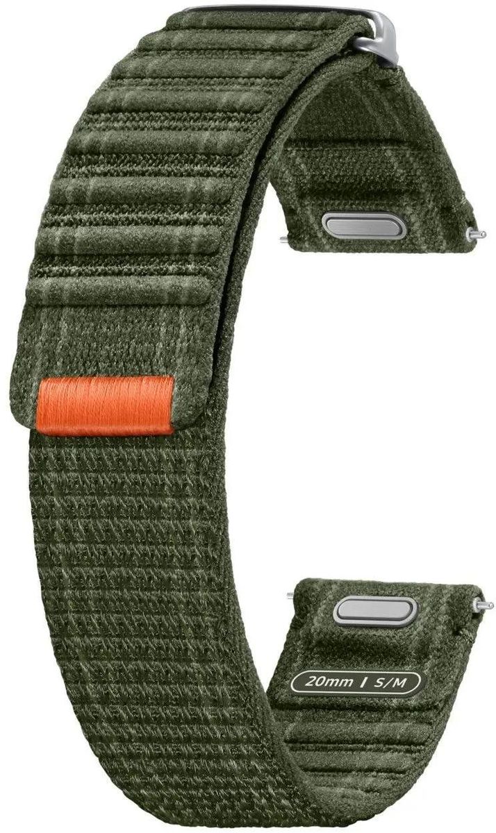 

Ремешок Samsung Galaxy Watch для Samsung Galaxy Watch 4/4 Classic, S/M, нейлон, зеленый (ET-SVL30SKEGRU), Galaxy Watch