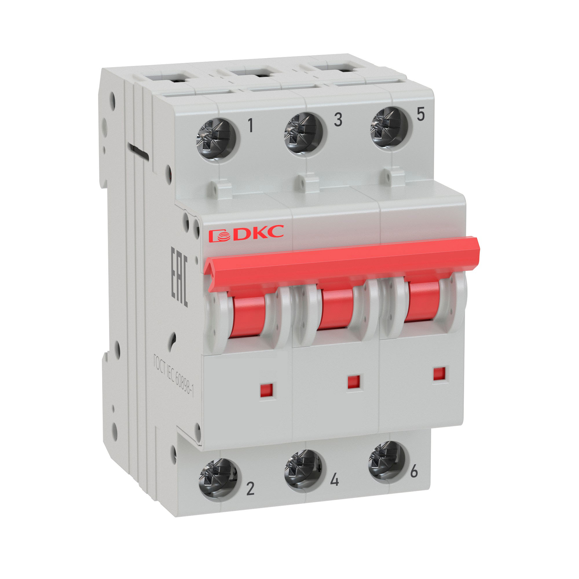 

Выключатель автоматический DKC MD63 YON трехполюсный (3P/3П) 40А B 10кА (MD63-3B40-10), MD63