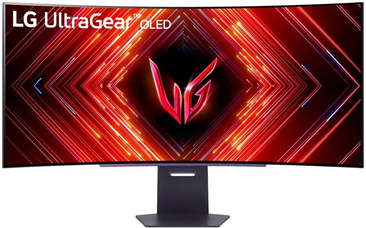 

Монитор 44.5" LG UltraGear 45GS95QE-B OLED, изогнутый, 3440x1440 (21:9), 1300кд/м2, 240 Гц, 0.3 мс, 178°/178°, HDMI, DisplayPort, USB-Hub, черный (45GS95QE-B.ARUZ), 45GS95QE-B