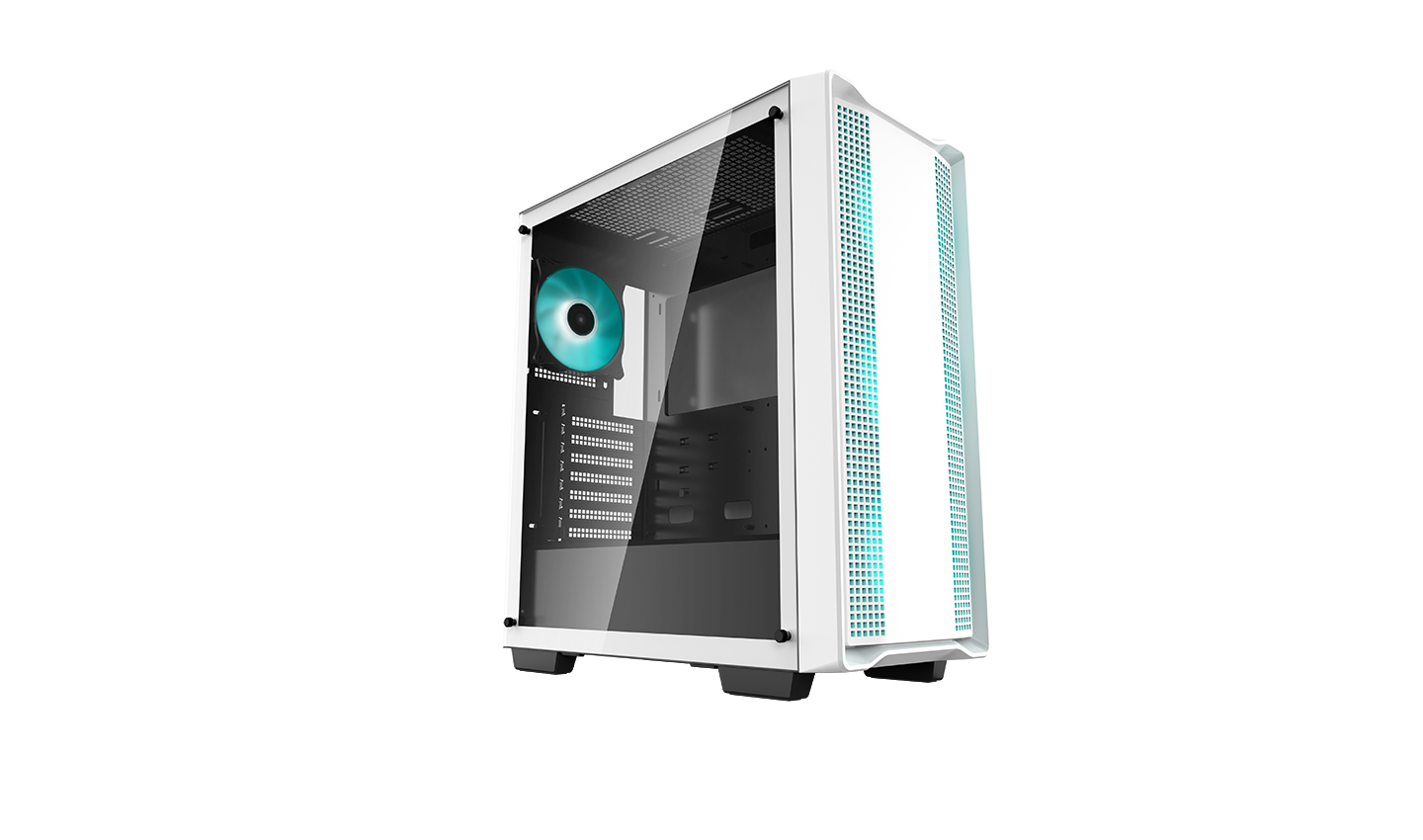 Корпус Deepcool CC560 WH, ATX, Midi-Tower, USB 3.0, голубая подсветка, белый, без БП (R-CC560-WHNAA0-G-2)