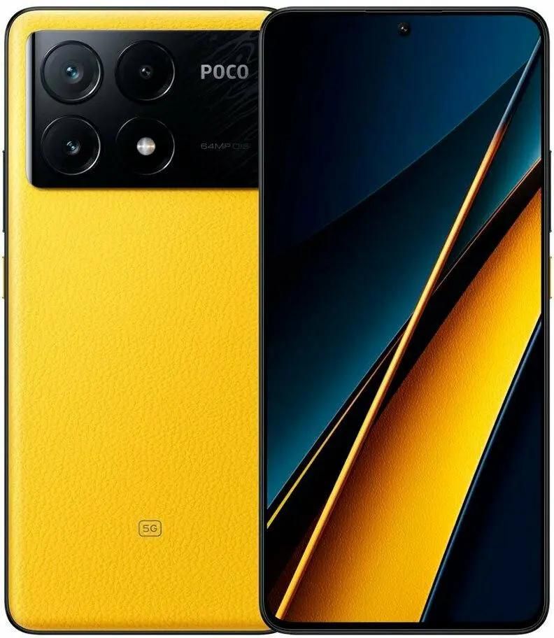 

Смартфон POCO X6 Pro 5G, 6.67" 2712x1220 AMOLED, MediaTek Dimensity 8300 Ultra, 12Gb RAM, 512Gb, 3G/4G/5G, NFC, Wi-Fi, BT, 3xCam, 2-Sim, 5000 мА⋅ч, USB Type-C, Android 13, желтый (51680), X6 Pro 5G