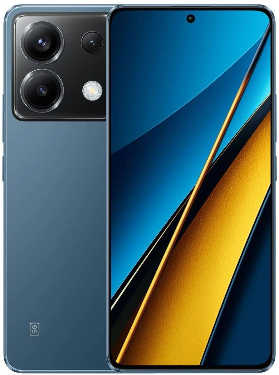 

Смартфон POCO X6 5G, 6.67" 1220x2712 AMOLED, Qualcomm Snapdragon 7S Gen 2, 12Gb RAM, 512Gb, 3G/4G/5G, NFC, Wi-Fi, BT, 3xCam, 2-Sim, 5100 мА⋅ч, USB Type-C, Android 13, синий (51445/MZB0FR6RU), X6 5G