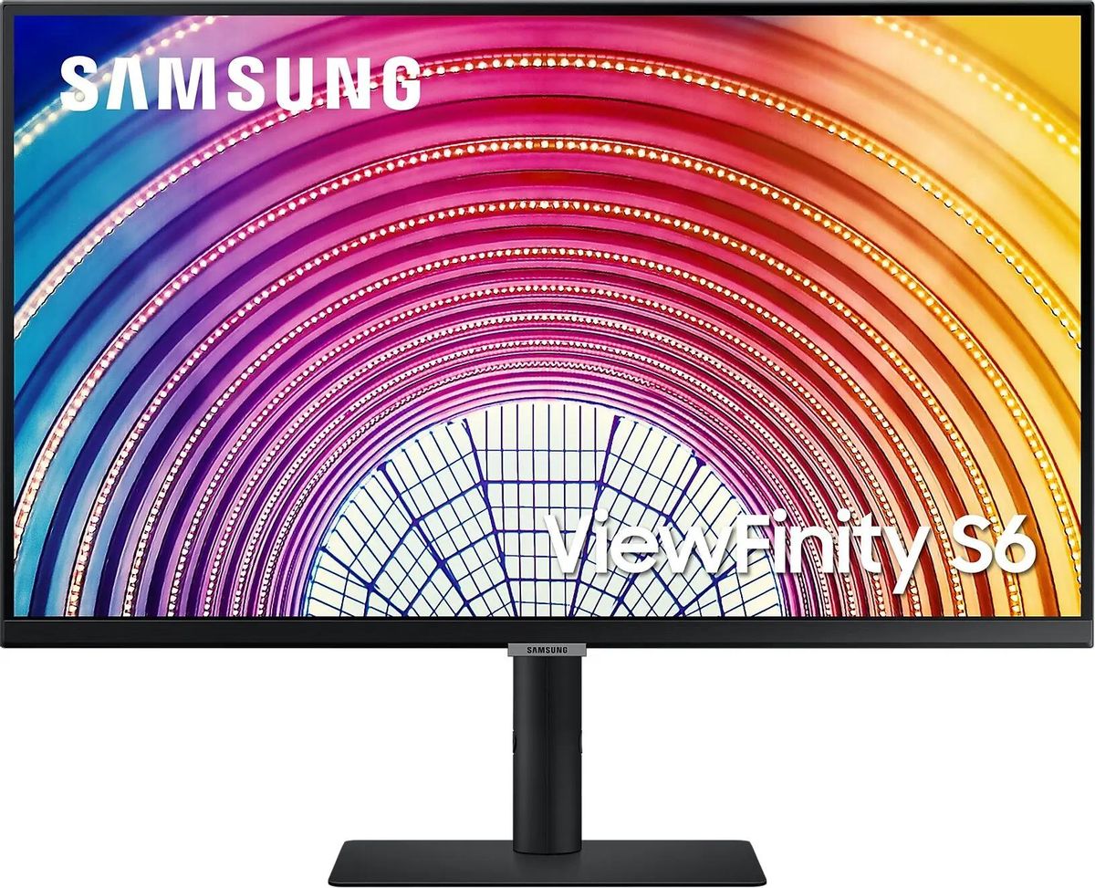 

Монитор 27" Samsung ViewFinity S6 S27A600NAU IPS, 2560x1440 (16:9), 300кд/м2, 5 мс, 178°/178°, HDMI, DisplayPort, USB-Hub, черный (S27A600NAU), S27A600NAU