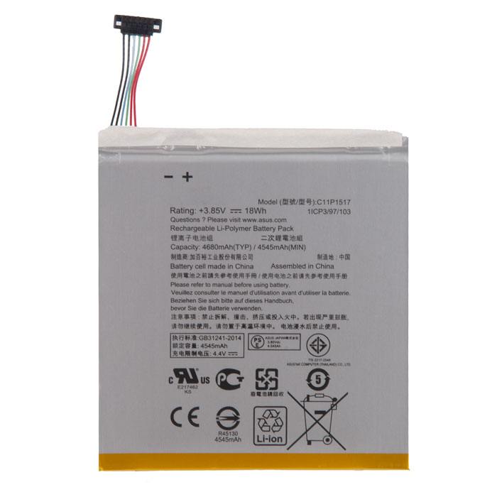 

Аккумулятор Asus 0B200-01580300, 3.85V, 4.68 А·ч, Li-pol для Asus Zenpad 10 Z300CXA (998399), 0B200-01580300