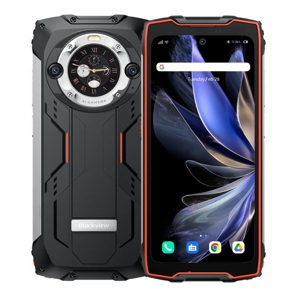 

Смартфон Blackview BV9300 Pro, 6.7" 1080x2388 IPS, MediaTek Helio G99, 8Gb RAM, 256Gb, 3G/4G, NFC, Wi-Fi, BT, 2xCam, 2-Sim, 15.1 А·ч, USB Type-C, Android 13, черный/оранжевый (BV9300PRO-8256ORA), BV9300 Pro