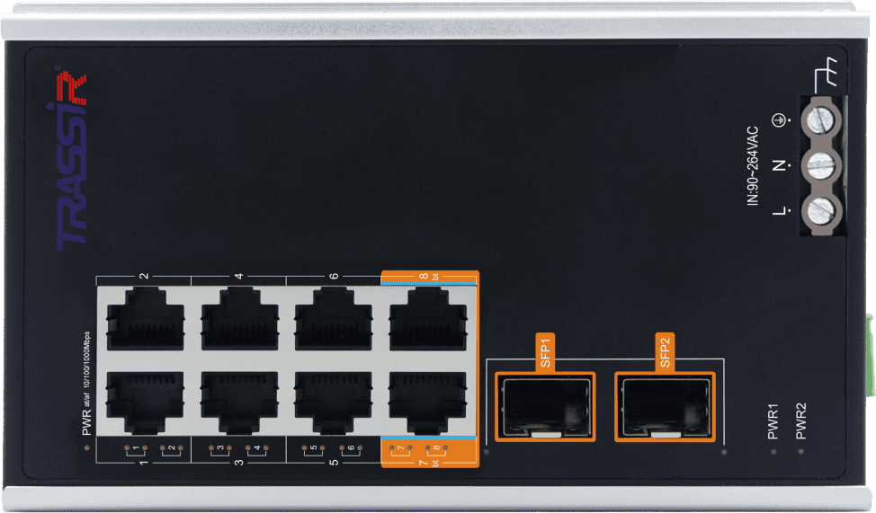 

Коммутатор Trassir TR-NS15102S-130-8POE, кол-во портов: 6x1 Гбит/с SFP 2x1 Гбит/с, кол-во SFP/uplink: RJ-45 1x1 Гбит/с, PoE: 4x60 Вт (макс. 130 Вт) (TR-NS15102S-130-8POE), TR-NS15102S-130-8POE