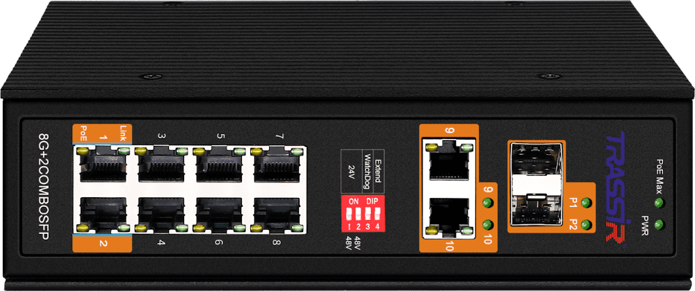 

Коммутатор Trassir TR-NS15122S-300-8POE, кол-во портов: 8x1 Гбит/с SFP 2x1 Гбит/с, кол-во SFP/uplink: RJ-45 1x1 Гбит/с, PoE: 8x60 Вт (макс. 300 Вт) (TR-NS15122S-300-8POE), TR-NS15122S-300-8POE