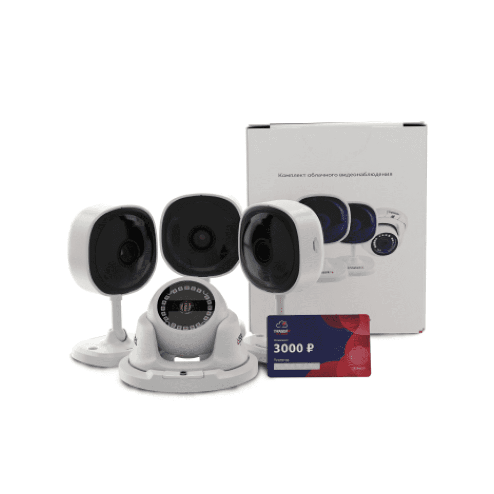 

Комплект видеонаблюдения TRASSIR Офис 2, кол-во каналов 4, камер в комплекте: 4 (внутренние), 2 Мп, 2.8мм, ИК подсветка, (4TR1Cloud3000), Офис 2