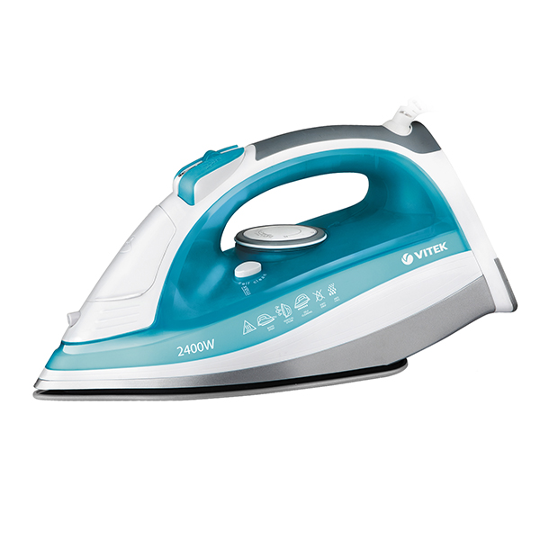

Утюг Vitek 1264-VT-02 2.4 кВт, длина шнура 1.8 м, бирюзовый/белый (1264-VT-02), 1264-VT-02