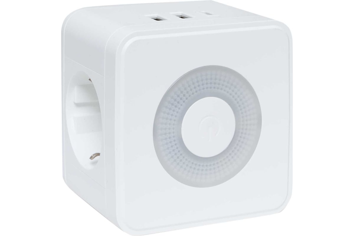 

Сетевой фильтр EKF, 2-розетки, 2xUSB, 1xUSB Type-C, белый (UBA-CUB-T2-TC) + функция ночника