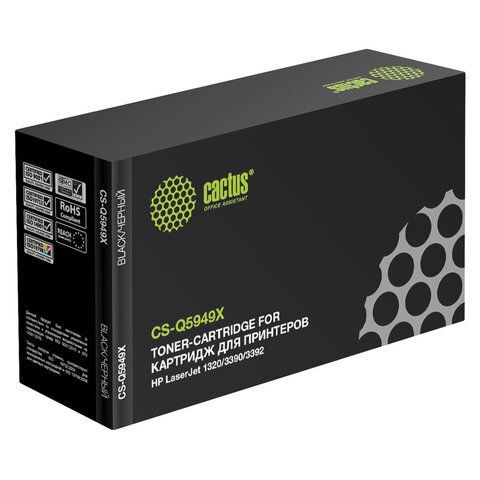 

Картридж лазерный Cactus CS-Q5949X (Q5949X), черный, 6000 страниц, совместимый для LaserJet 1320tn / 1390 / 1392