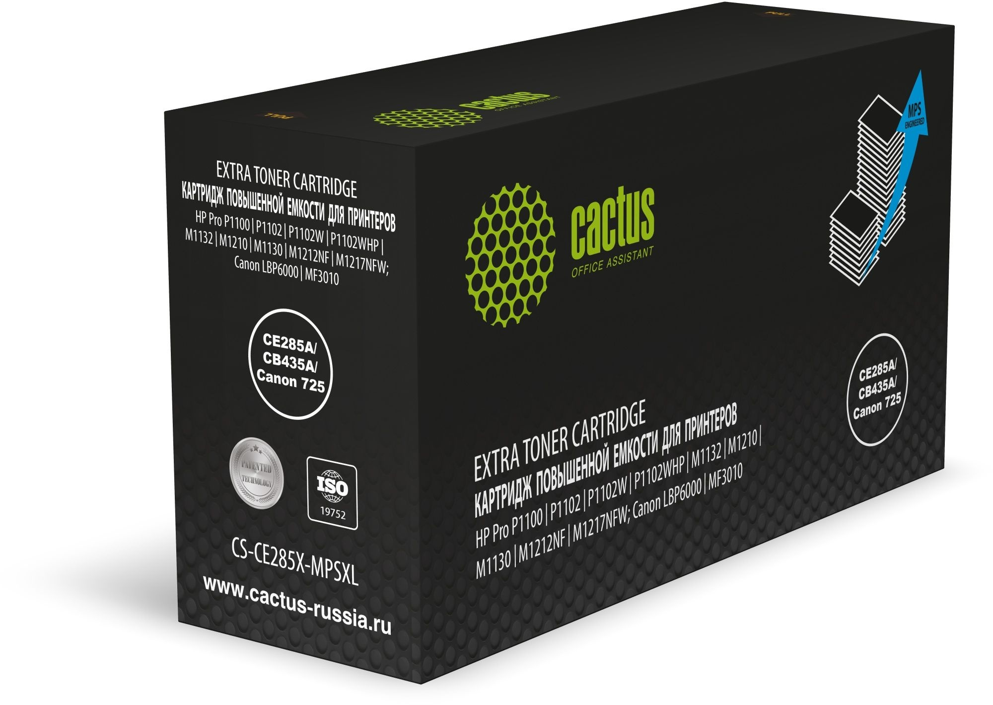 

Картридж лазерный Cactus CS-CE285X-MPSXL (725/CE285A/CB435A), черный, 8000 страниц, совместимый для MF3010/LBP6000/M1132/M1212nf/Pro P1100/Pro P1102/Pro P1102W/Pro P1102WHP/M1210/M1130/M1217NFW