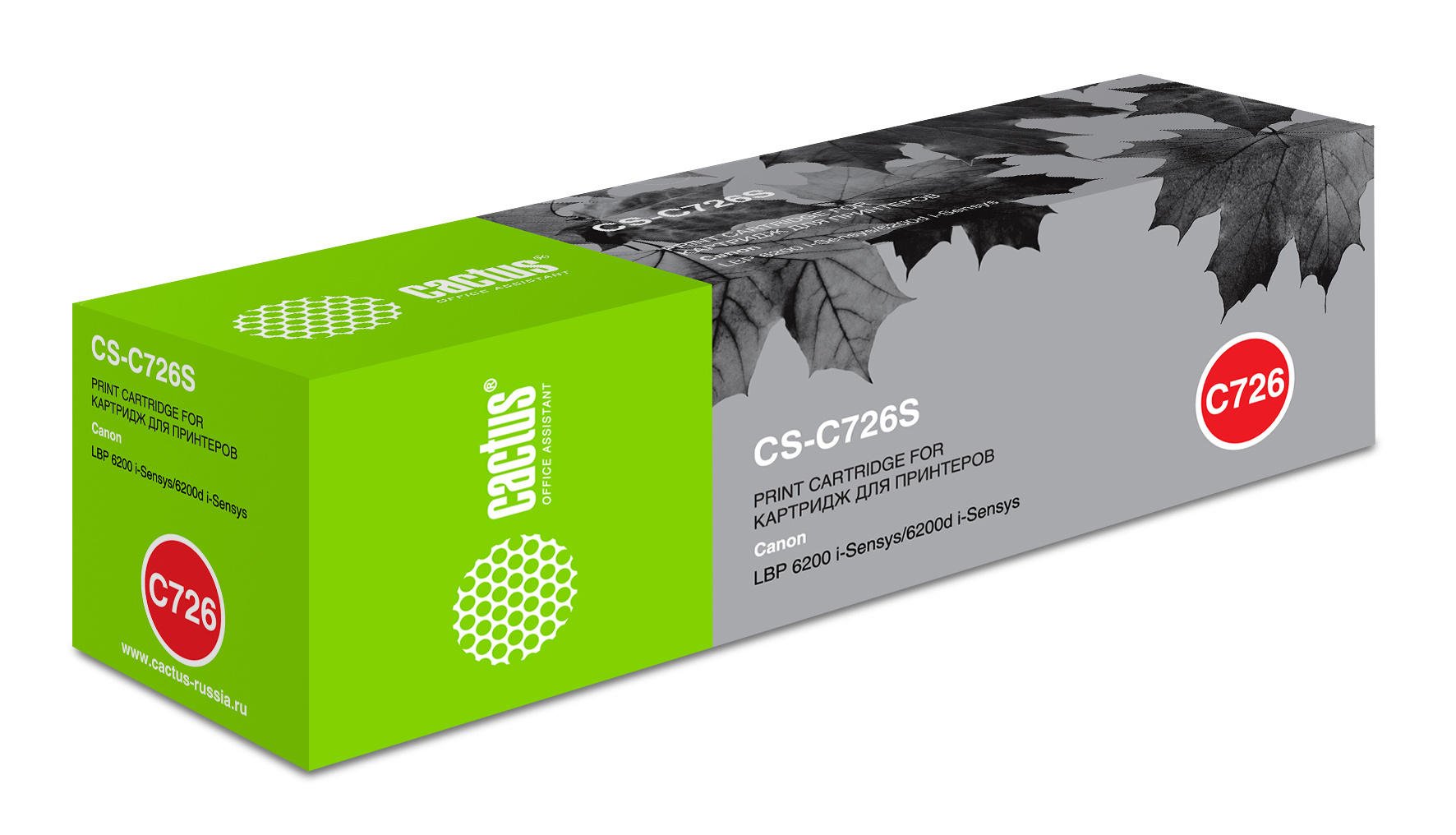 

Картридж лазерный Cactus CS-C726S (726S), черный, 2100 страниц, совместимый для Canon i-SENSYS LBP6200