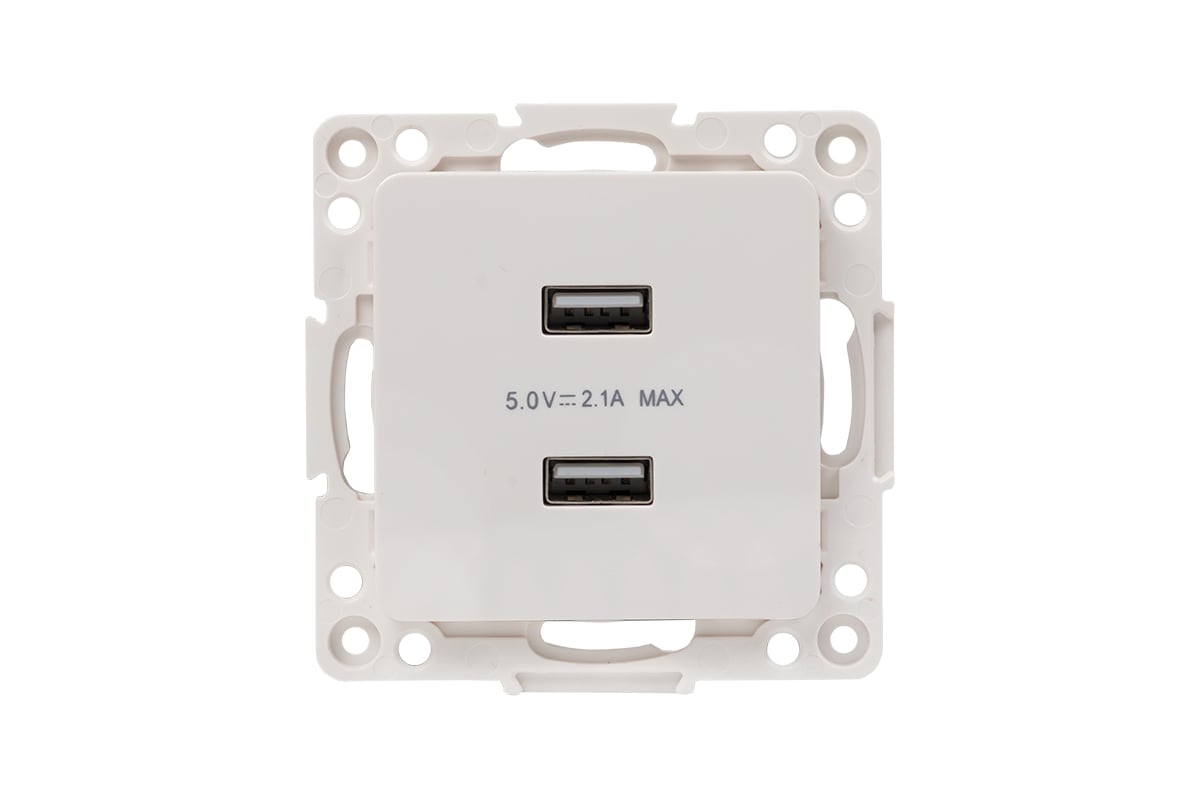 

Розетка EKF Стокгольм PROxima, 2xUSB-A, 2.1А, механизм с накладкой, белый (EYR16-028-10-2USB), 0