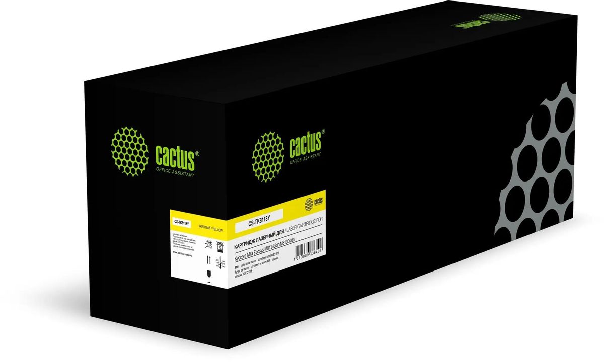 

Картридж лазерный Cactus CS-TK8118Y (TK-8118Y/1T02P3ACN0), желтый, 6000 страниц, совместимый для Kyocera ECOSYS M8130cidn/ECOSYS M8124cidn регион CN (China)